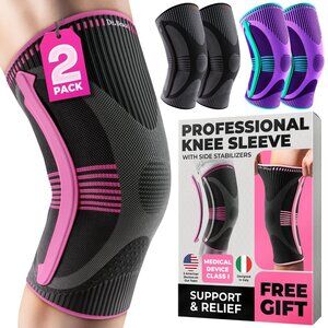 DR. BRACE ELITE Knee Brace with Size Stabilizer (2 Pack) (Orion, Small)